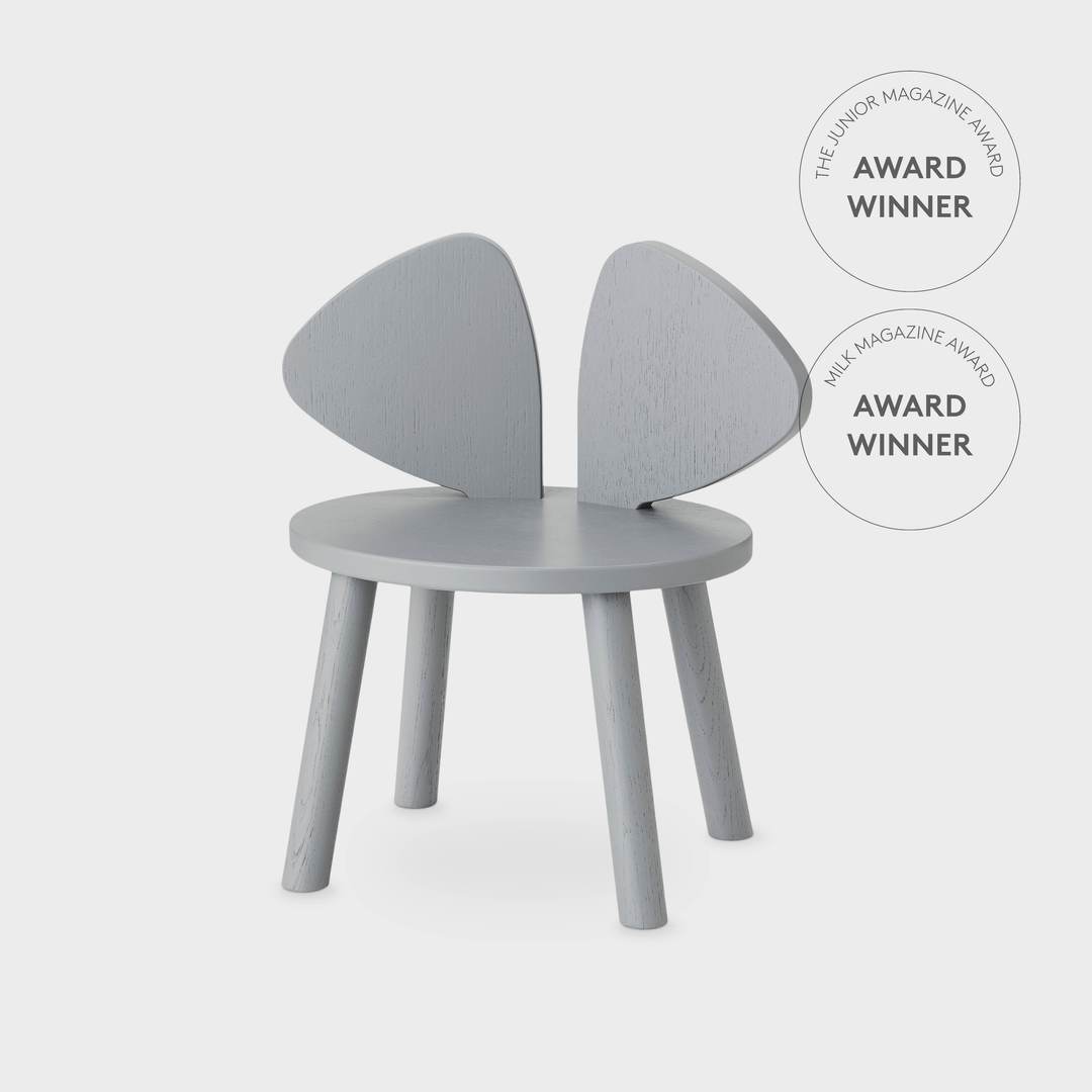 Nofred Mouse chair in grey (2-5 years) - Scandibørn