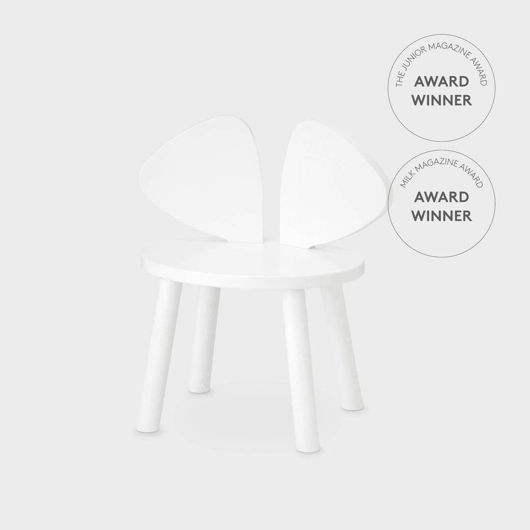 Nofred Mouse chair in white (2-5 years) - Scandibørn
