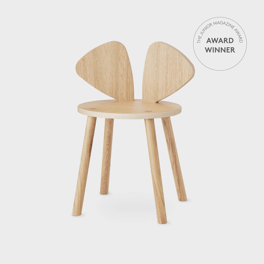 Nofred Mouse School Chair in oak (6-10 Years) - Scandibørn