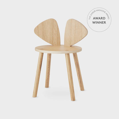 Nofred Mouse School Chair in oak (6-10 Years) - Scandibørn