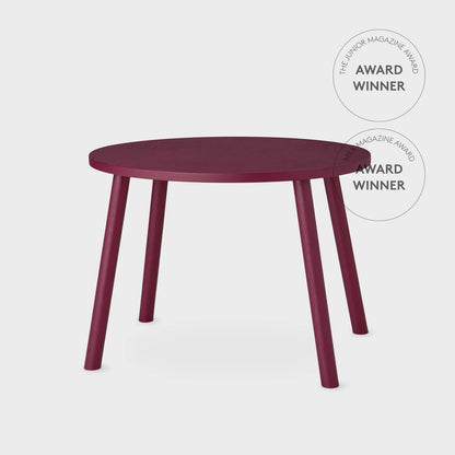 Nofred Mouse table in Burgundy (2-5 years) - Scandibørn