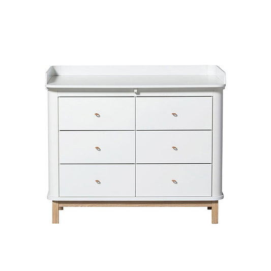 Oliver Furniture Wood 6 Drawer Nursery Dresser - White/Oak