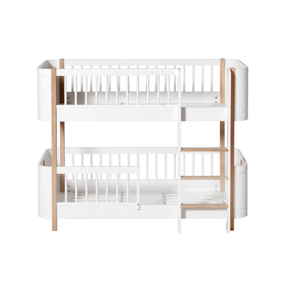 Oliver Furniture Wood Mini+ Low Bunk Bed - Oak & White
