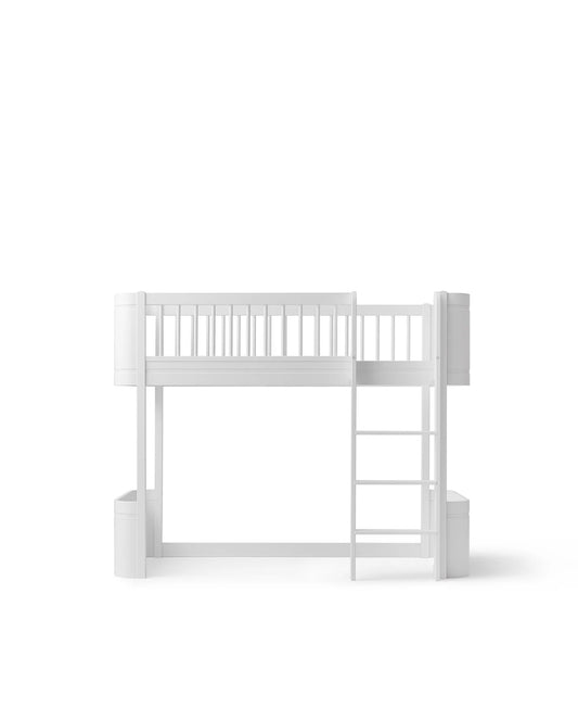 Oliver Furniture Conversion Kit - Mini+ Basic Cot Bed to Low Loft Bed - White