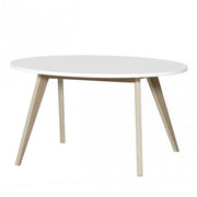 Oliver Furniture PingPong Kids Table in white and oak, perfect for nurseries, kids' rooms, playrooms, and family spaces. 