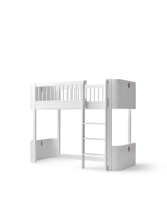 Oliver Furniture Conversion Kit - Mini+ Basic Cot Bed to Low Loft Bed - White