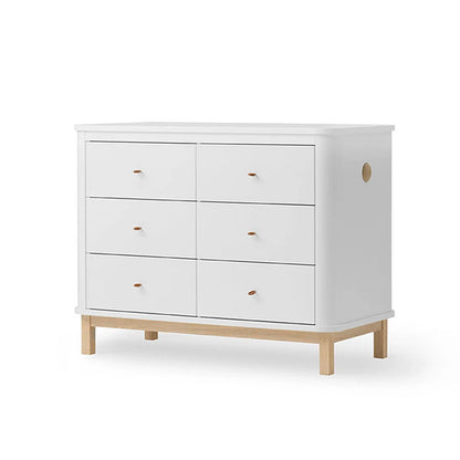 Oliver Furniture Wood Dresser 6 Drawers - White/Oak