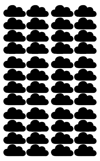 Pom Le Bon Homme Cloud wall transfers in black - Scandibørn