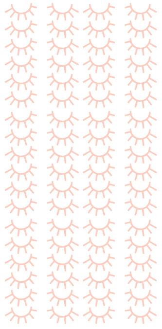 Pom Le Bon Homme Sleepy Eyes wall transfers in Pink (Small) - Scandibørn