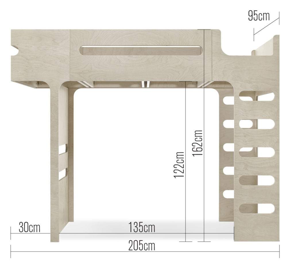 Rafa Kids F Bunk Bed - White - Scandibørn