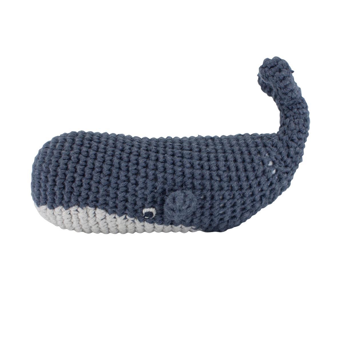 Sebra Crochet Rattle Marion the Whale - Scandibørn