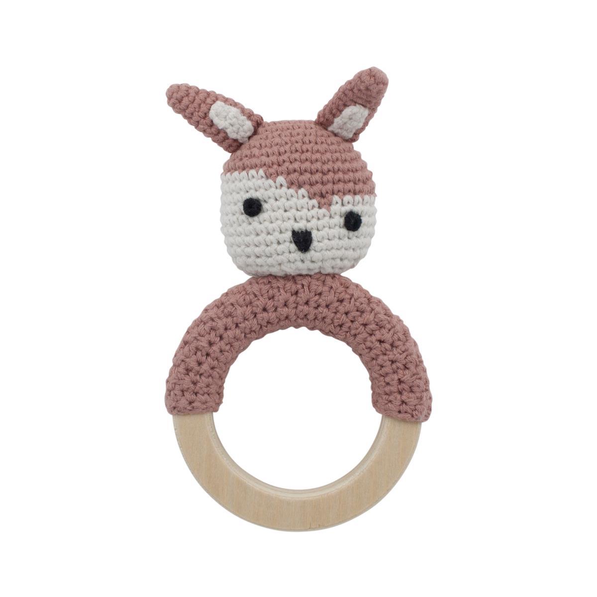 Sebra Crochet Rattle - Siggy Blossom Pink - Scandibørn