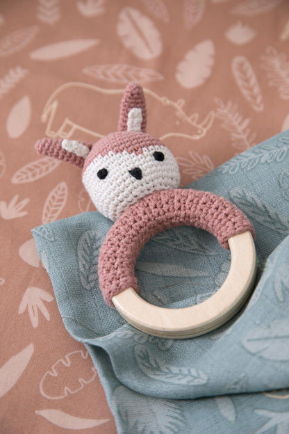 Sebra Crochet Rattle - Siggy Blossom Pink - Scandibørn