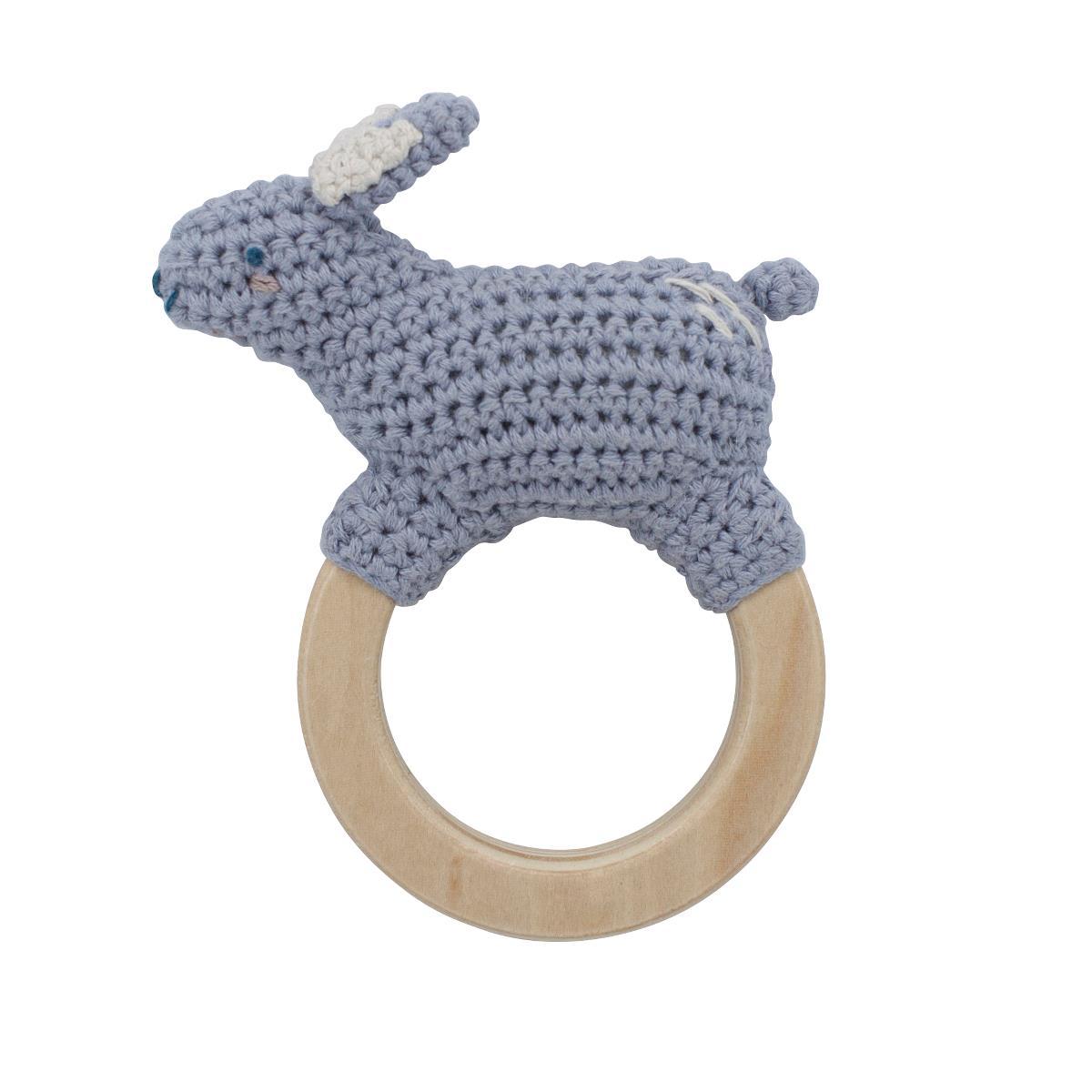 Sebra Crochet Ring Rattle Bluebell the Bunny - Scandibørn