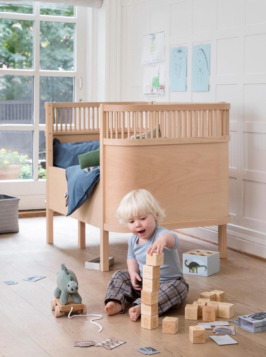 Sebra Juno Cot Bed - Wooden Edition - Scandibørn
