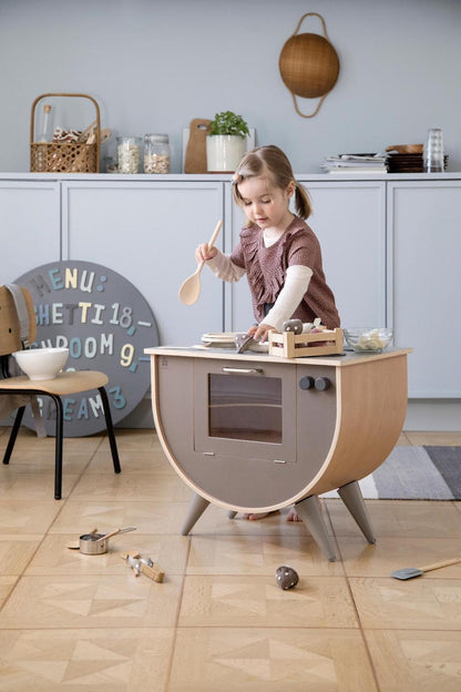Sebra Play Kitchen in Warm Grey - Scandibørn