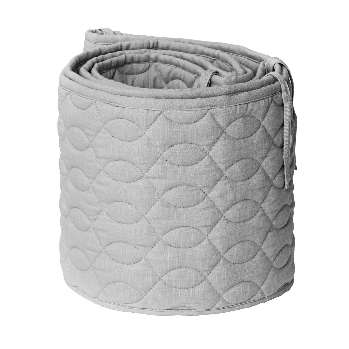 Sebra Quilted Baby Cot Bumper in Elephant Grey - Scandibørn