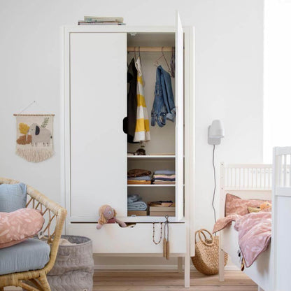 Sebra Wardrobe - Classic White (Single Door)