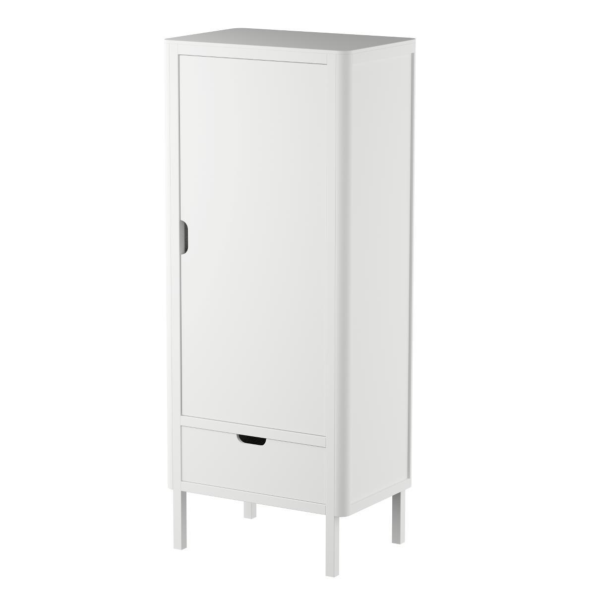 Sebra Wardrobe in Classic White (Single Door) - Scandibørn