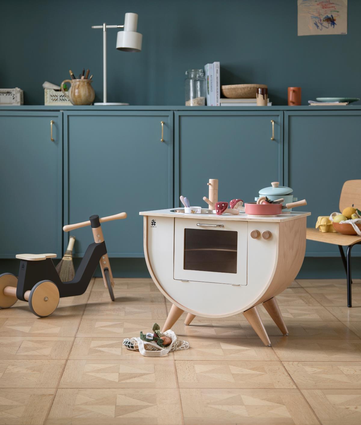 Sebra Wooden Play Kitchen in White - Scandibørn