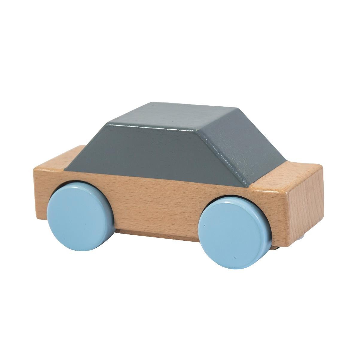 Sebra Wooden toy car in grey - Scandibørn
