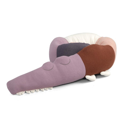 Sebra Knitted Cushion Sleepy Croc - Pixie Land
