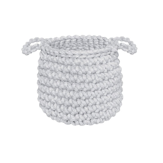 Zuri House Crochet Basket - Light Grey
