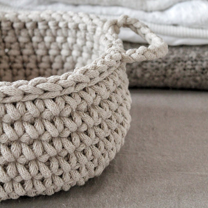 Zuri House Small Flat Basket - Oatmeal