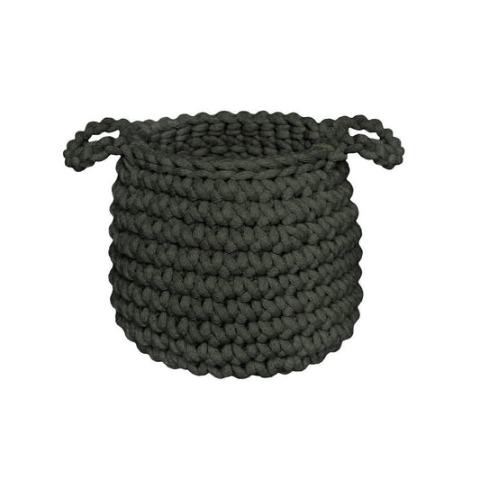 Zuri House Crochet Basket - Olive Green