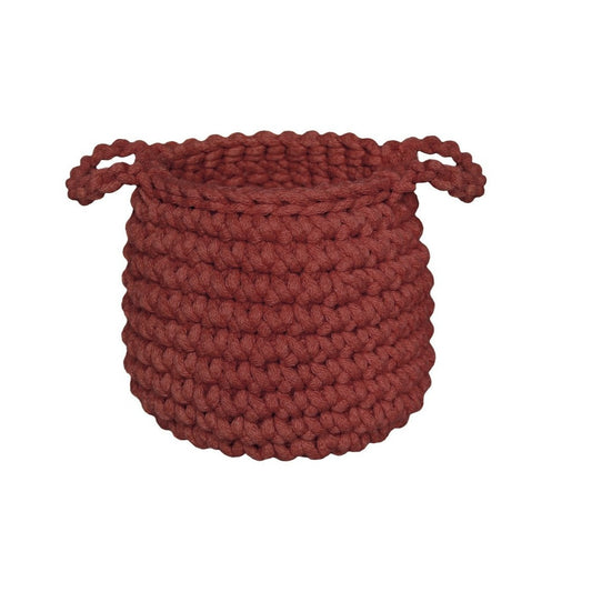 Zuri House Crochet Basket (Small) - Terracotta