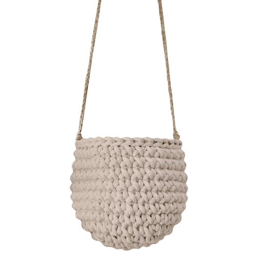 Zuri House Small Hanging Basket - Beige