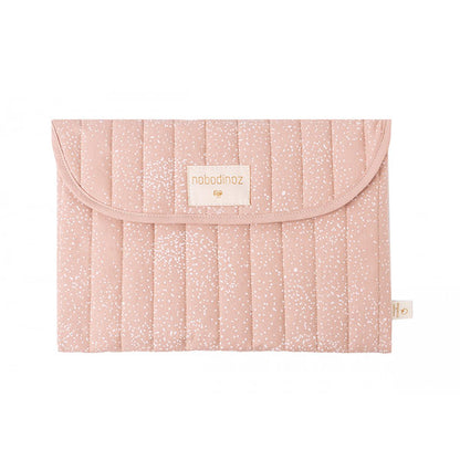 Nobodinoz Bagatelle Pouch in White Bubble / Misty Pink