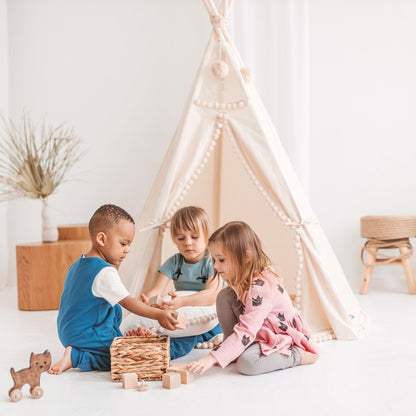 MiniCamp Original Play Tent With Pompoms