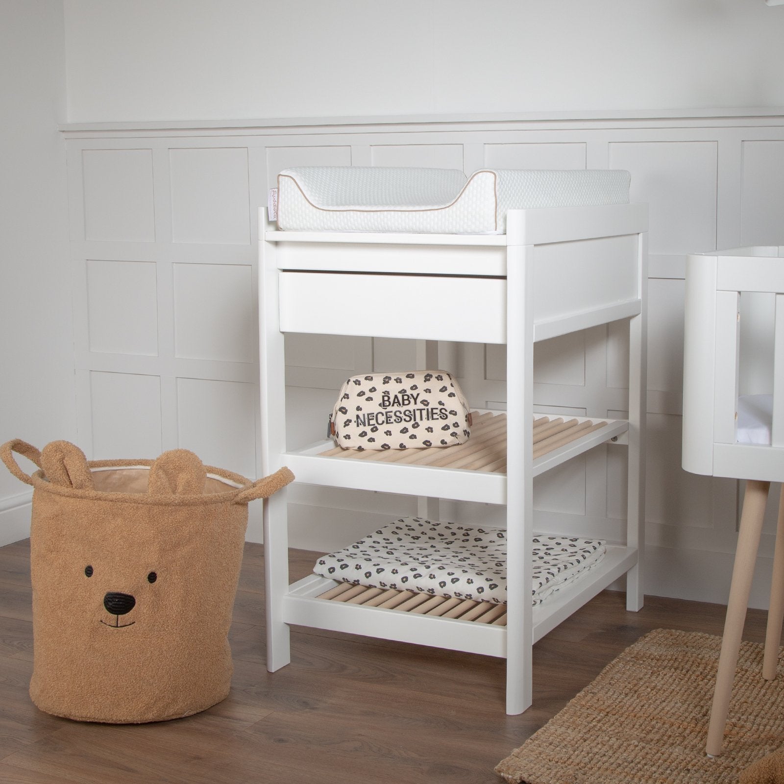 Troll Lukas Changing Table - White/Natural - Scandibørn