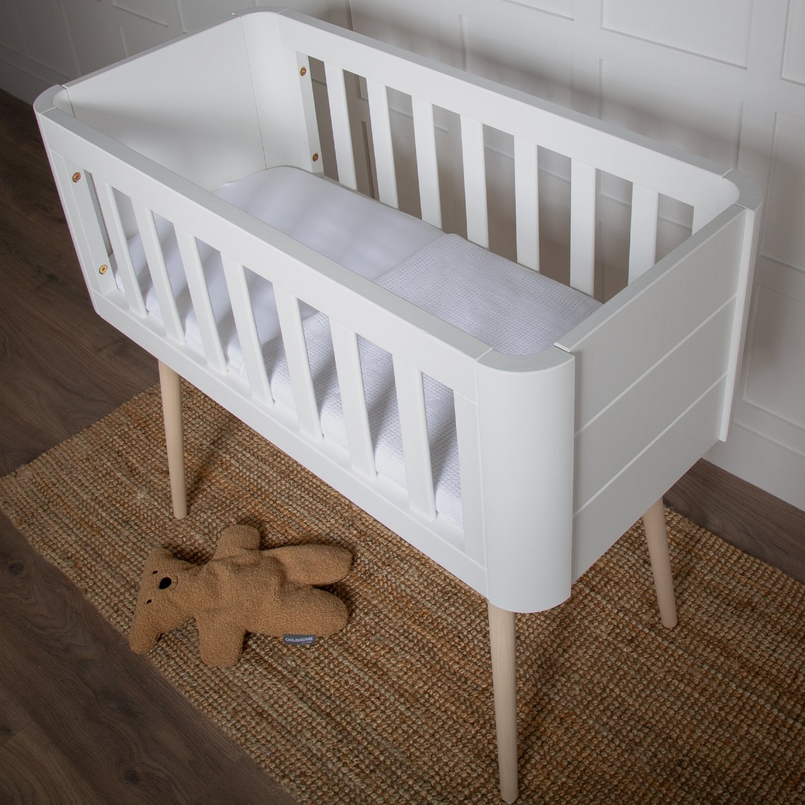 Troll Retro Crib - White/Natural - Scandibørn