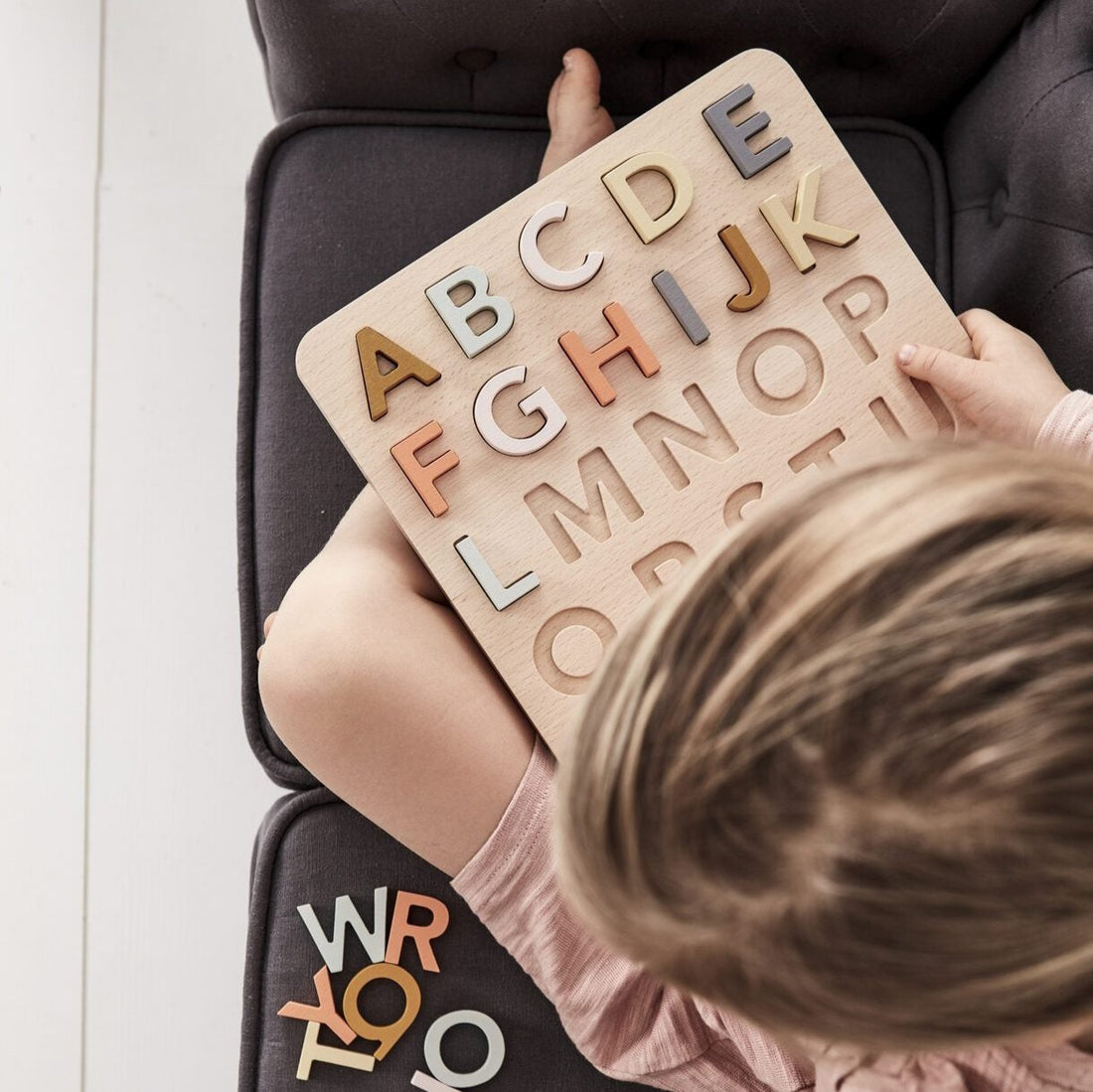 Kids Concept Wooden Alphabet Puzzle | Educational Toys – Scandiborn
